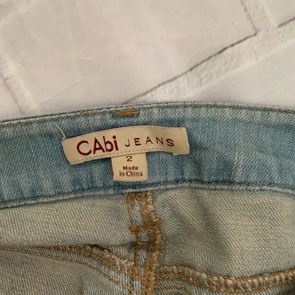 Light Wash Distressed Boyfriend Cabi Jeans - Picture 4 of 6